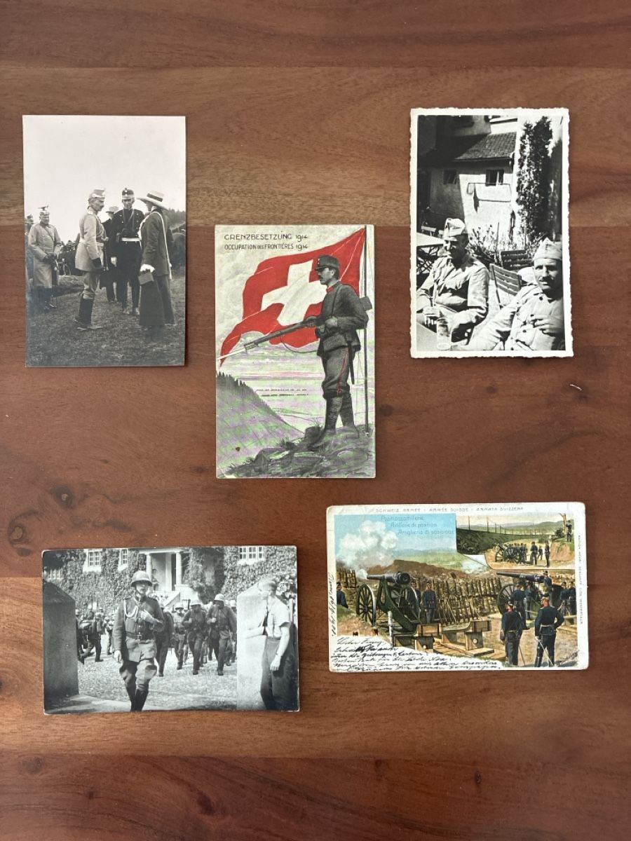 Cartoline postali: 10 Ansichtskarten Schweiz vom Militär CH. 6 – Usato da Oftringen venduto da Cla.vD.74
