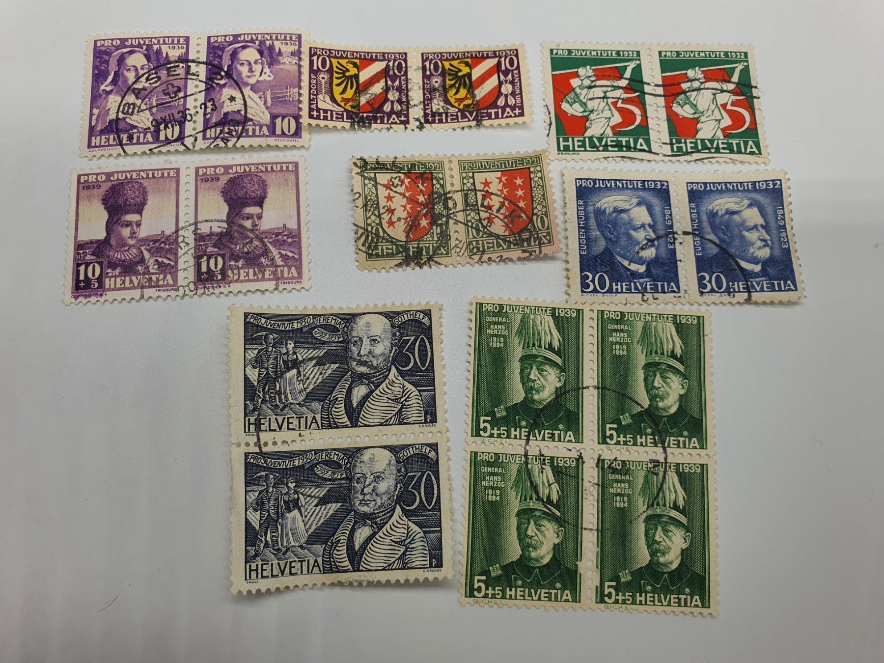 Tutti i francobolli: 2er 4er pro juventute 1921 - 1939 – Usato da Baden venduto da swiss-alps