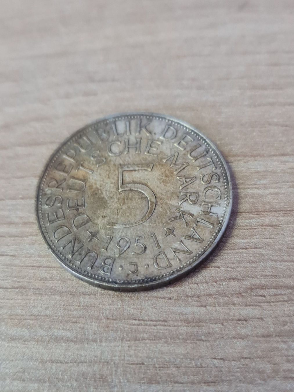Tutti le monete: DEUTSCHE 5 MARK SILBERMÜNZE 1951 J – Usato da Windisch venduto da MarcelS01