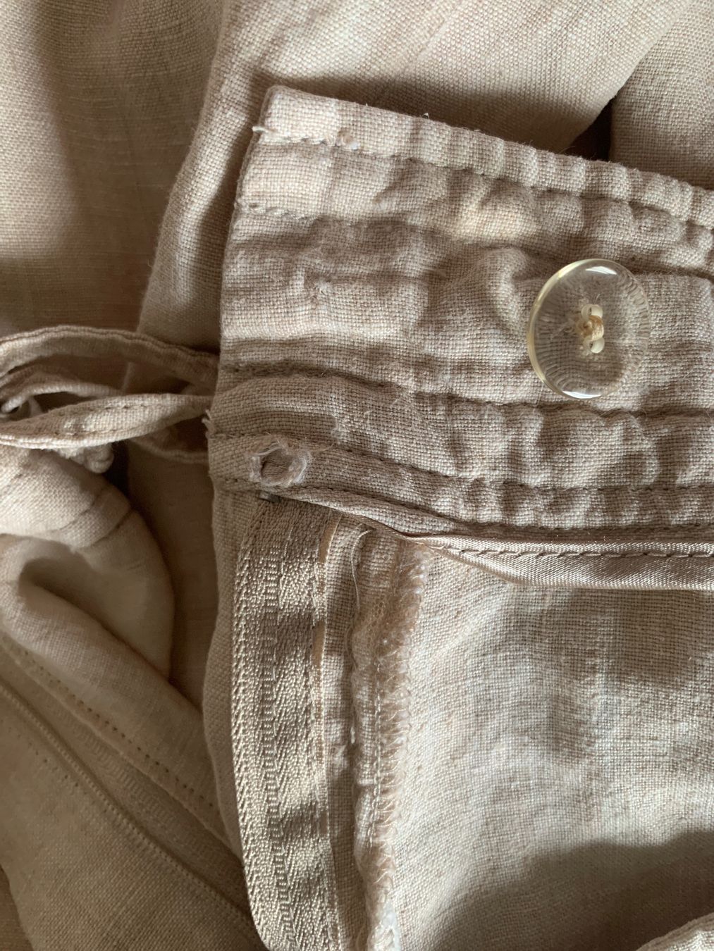 Pantaloni: Damen Sommer Hose Bianca Leinen beige Gr. 38 – Usato da Richterswil venduto da Moii89 5
