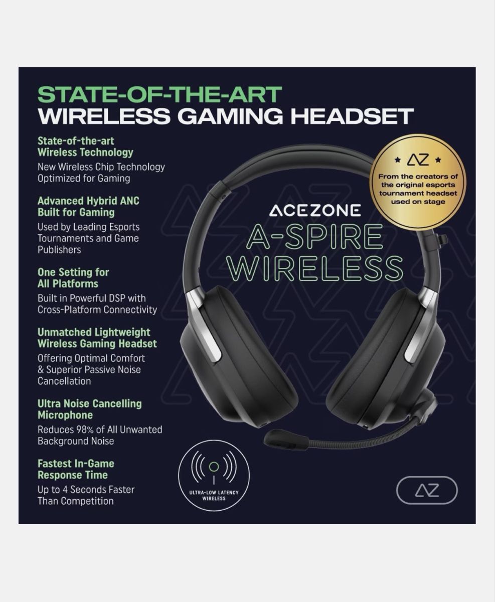 Cuffie: AceZone A-Spire wireless gaming headset 2y warranty – Nuovo e nell'imballaggio originale da Frauenfeld venduto da Vanityroom 1