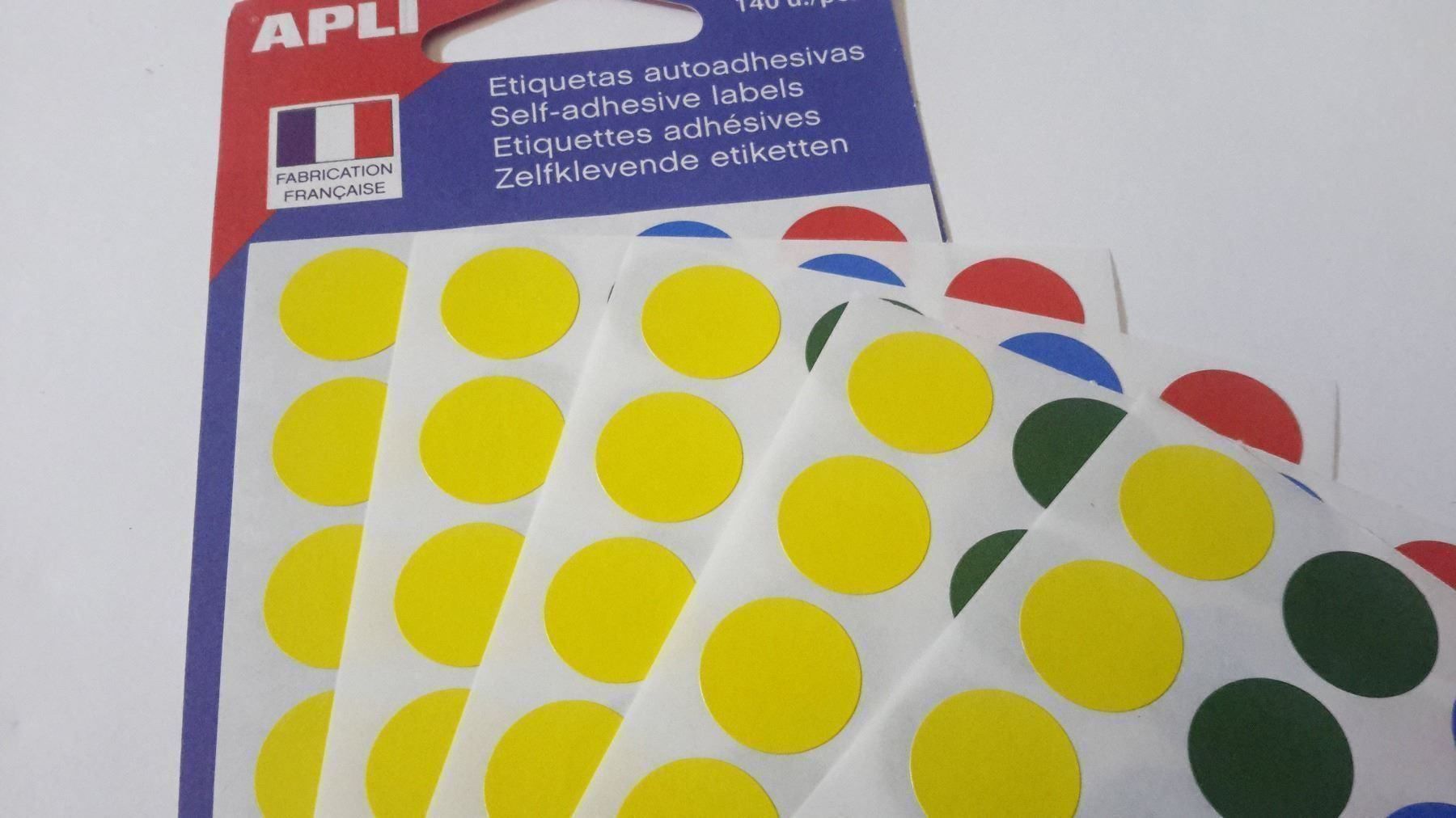 Sticker: Markierungspunkte, bunt, 15mm, 140 Stück – Nuovo e nell'imballaggio originale da St. Gallen venduto da cointec 3