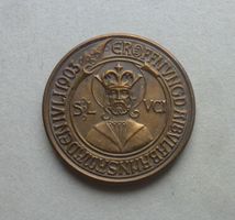 Bronze Medaille ++ Eröffnung der Albula-Bahn, Samaden 1903