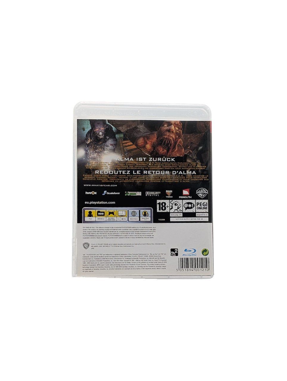 Sony Giochi: F.E.A.R. 2: Project Origin PlayStation 3 – Usato da Domat/Ems venduto da IsseldorsShop 1