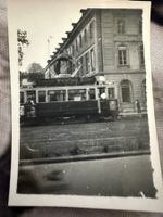 Bern BE Historisches Strassenbahn Tram vor Hotel in Bern