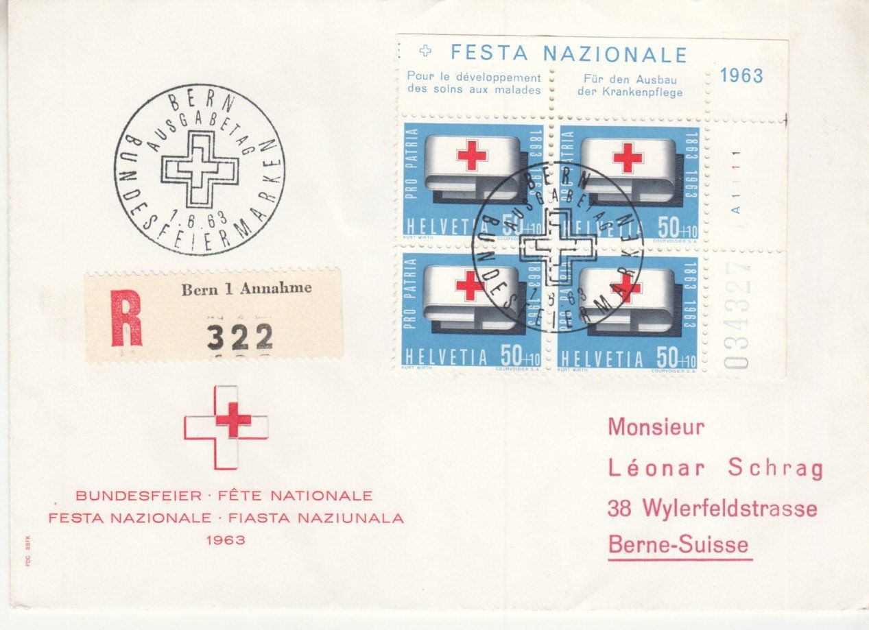 Tutti i francobolli: SBK B113 - B117 im 4er-Block FDC – Usato da Bürglen TG venduto da StampGraf 3