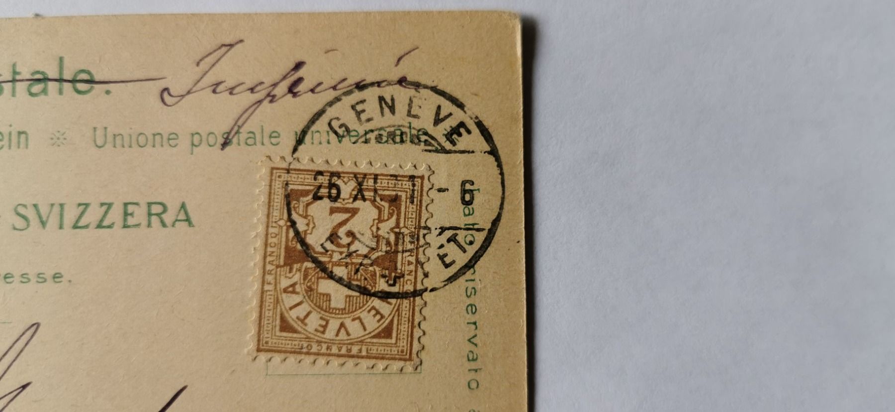 Alle Briefmarken: Carte postale Weltpostverein 1901 – Gebraucht aus Aadorf von Chnorli-Furz 2