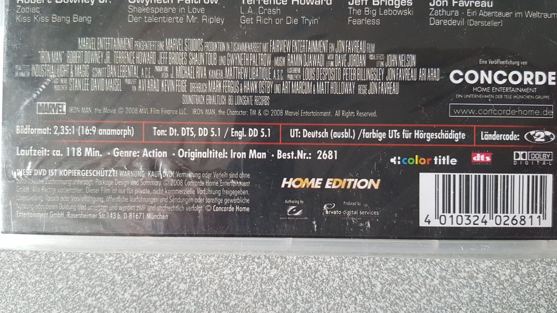 Tutti i DVDs: DVD Iron Man / Robert Downey JR. – Usato da Oetwil am See venduto da fineli2 1