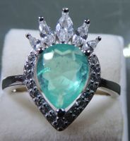 Lab grown Smaragd Silber 925 Fingerring