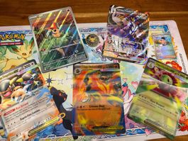 5 overseize!! pokemon cards&pokeball trainer card engl. neu