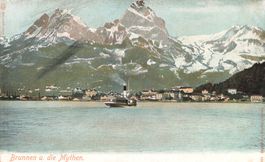 Brunnen (SZ) – Dampfschiff auf dem Vierwaldstättersee mit de