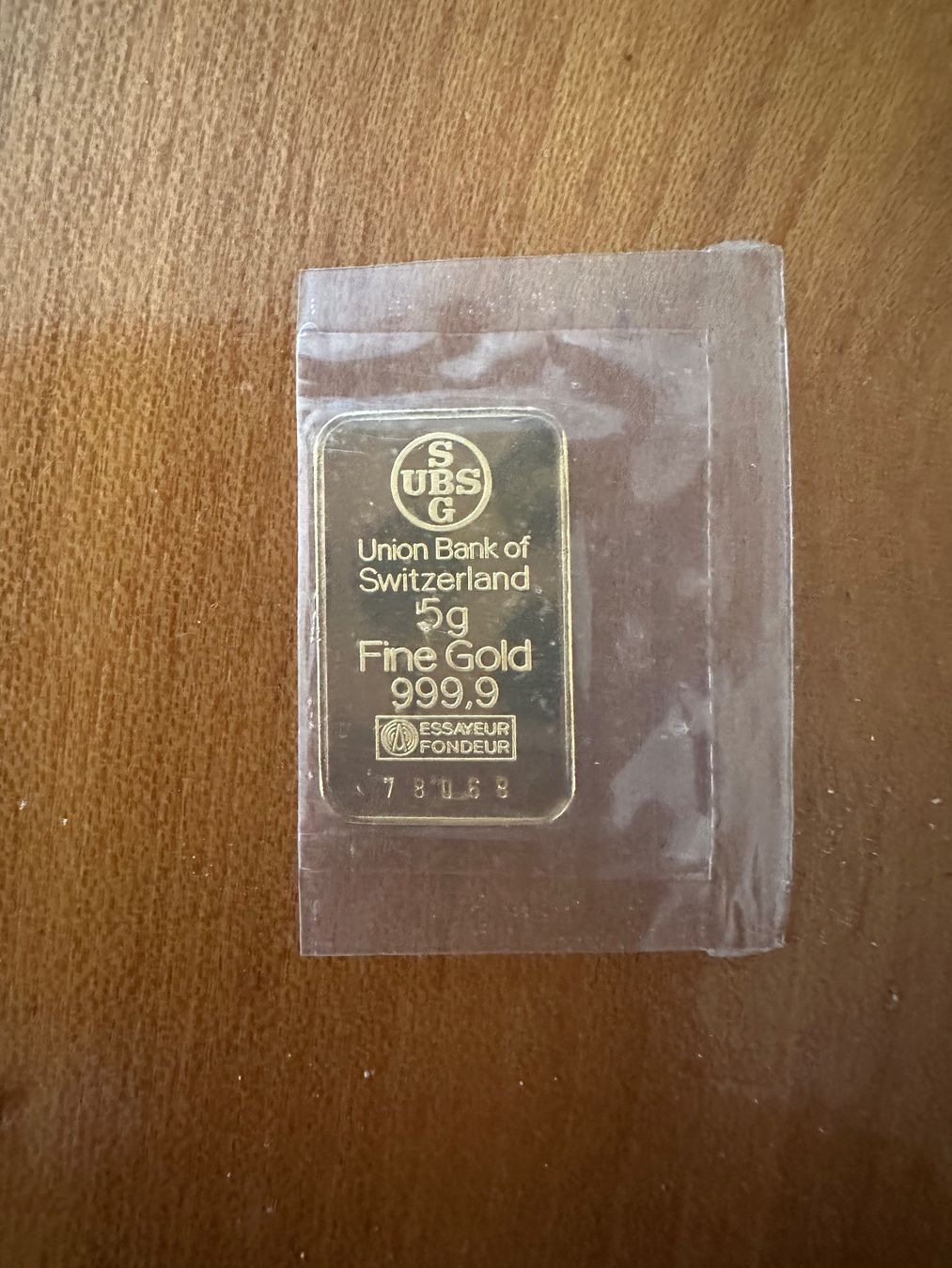 Métaux précieux: Lingot d'or 5 gramm UBS – Neuf (Voir description) à Pringy par Toyotafj