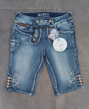 Trachtenjeans Marjo Franziska Capri blau Grösse 38 neu