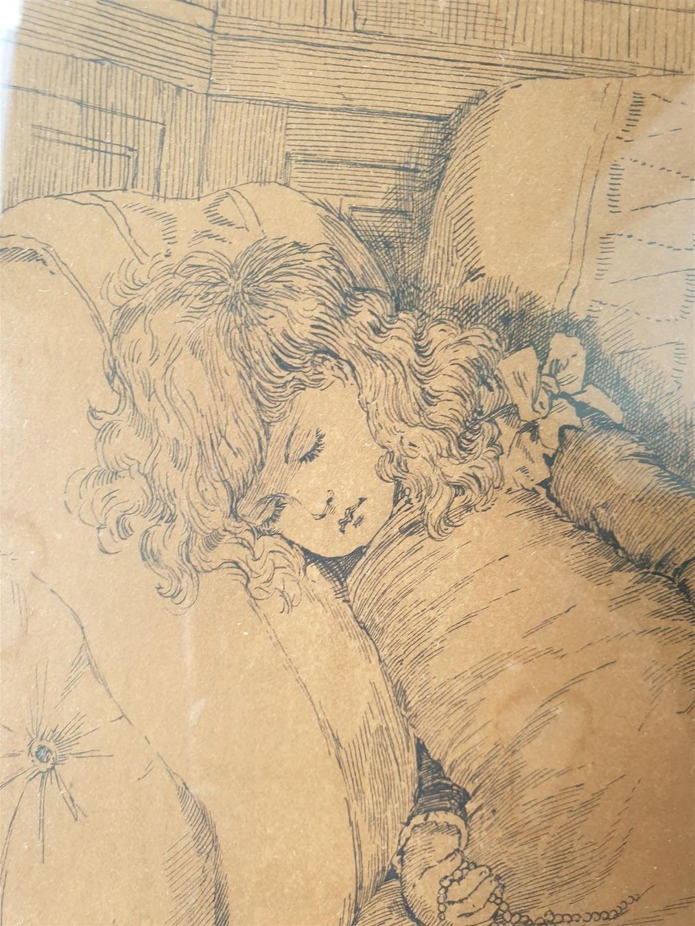 Posters & Illustrations: altes Bild schlafendes Mädchen – D'occasion à Zürich par B-Rock 3