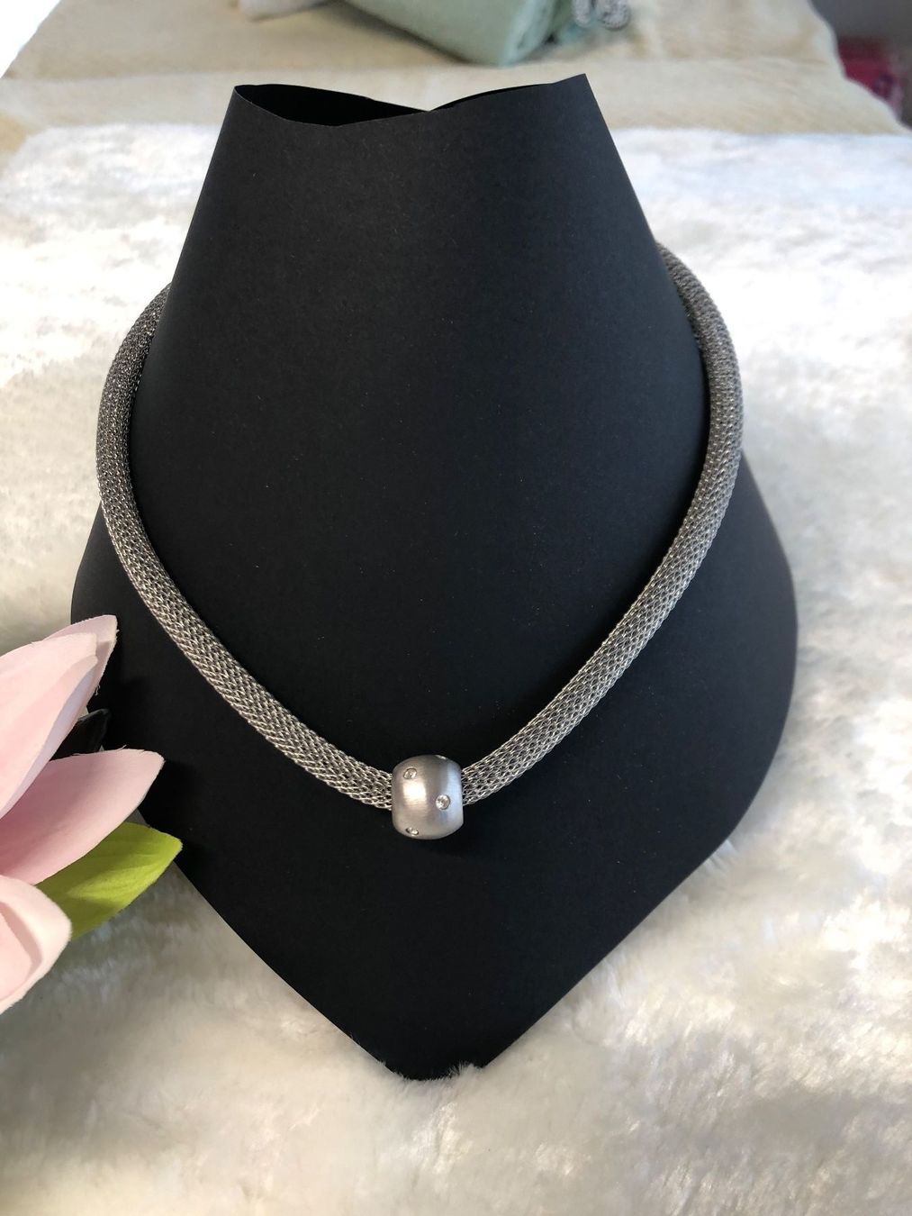 Ketten: Edelstahl Collier mit Silber Anhänger 45cm – Neu (gemäss Beschreibung) aus Zäziwil von blackpearl 2