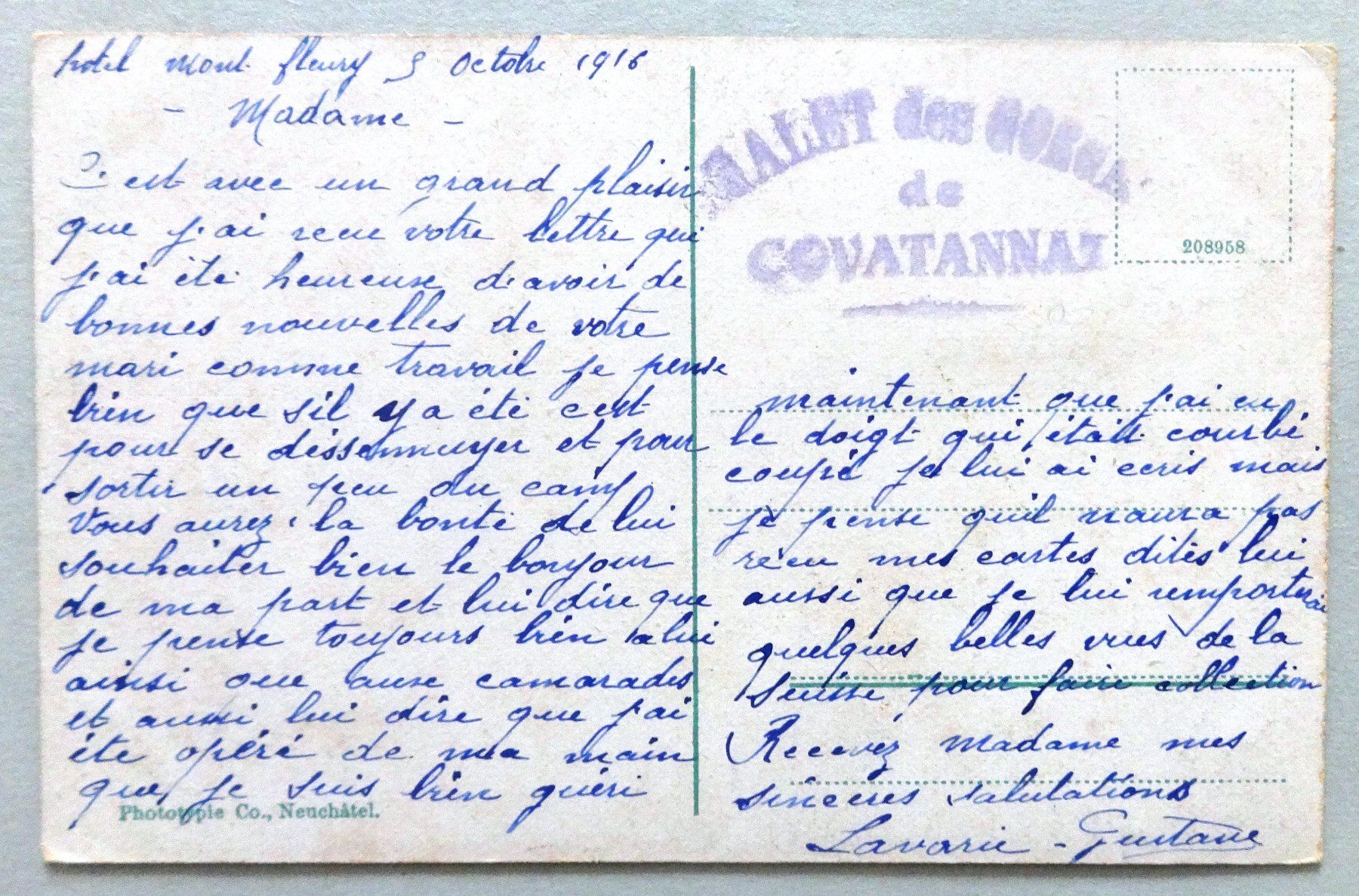 Cartes postales: Gorges de Covatannaz – D'occasion à Fétigny par Billy2miny 1