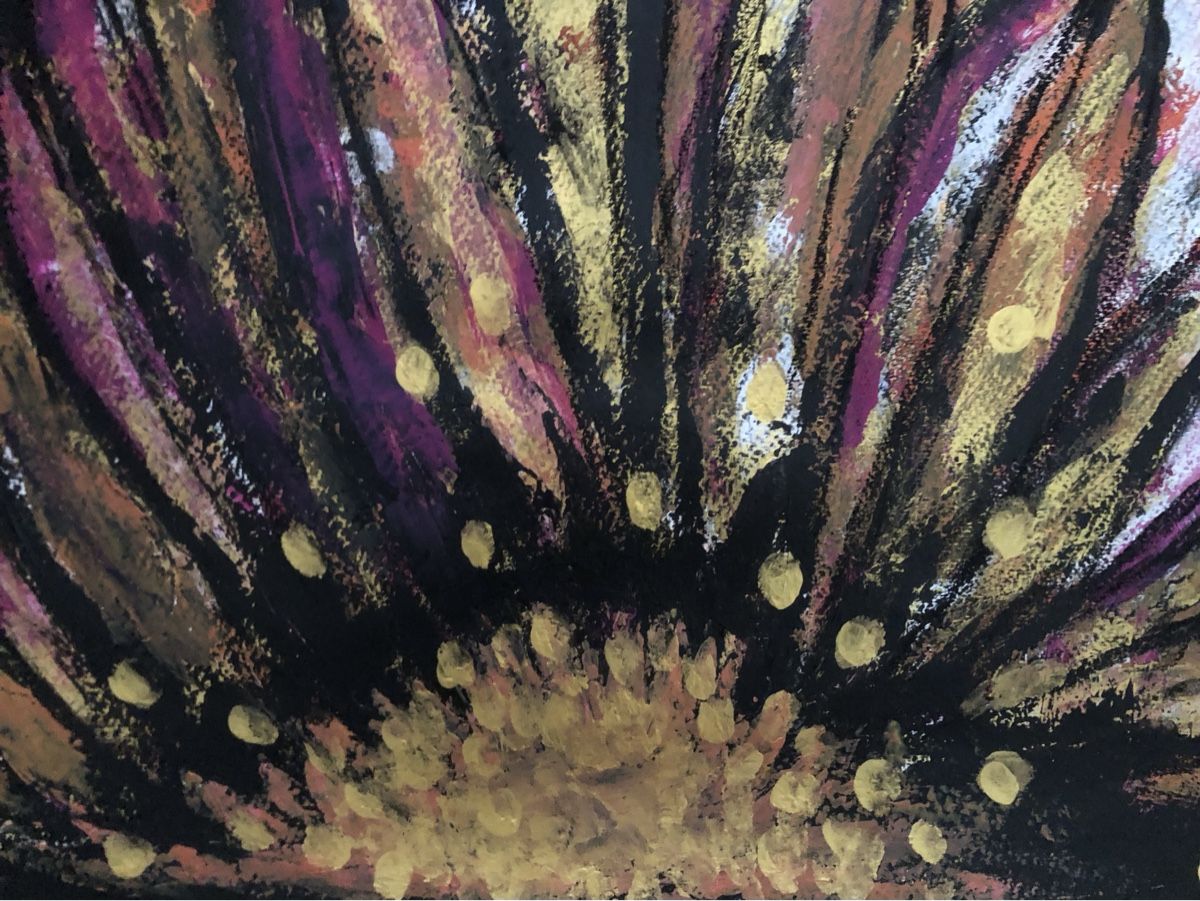 Gemälde: Gemälde „Sunset-flower“ 50/70cm – Neu und originalverpackt aus Frauenkappelen von MissCadillac 5