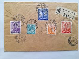 R Brief, Satz PP 1936 (Wehranleihe), LUGANO 30.X.36 > CANADA