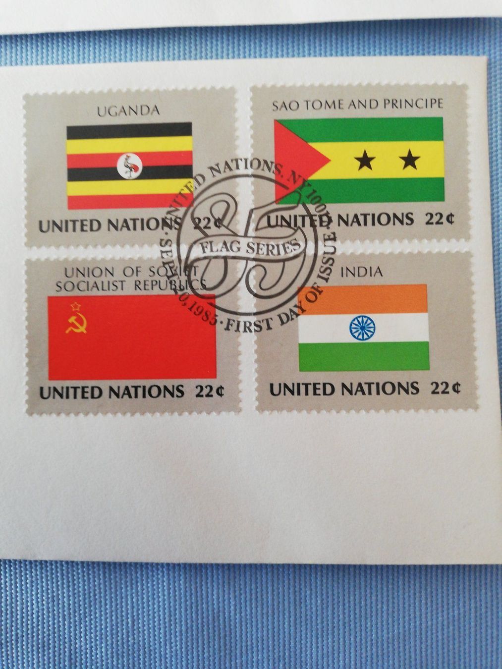 Tutti i francobolli: UNO Flaggenserie 1985 auf FDC – Usato da zumikon venduto da lotegrandote 4