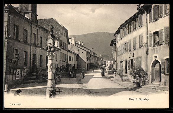 Ansichtskarten: AK Boudry, Rue à Boudry, 1904 – Gebraucht aus Berlin von bartko-reher