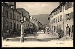 AK Boudry, Rue à Boudry, 1904