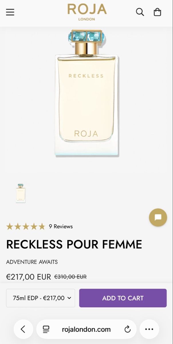 Roja Profumi & Eau de Toilette: Reckless RECKLESS POUR FEMME Roja – Usato da Mönchaltorf venduto da alpina_1 7