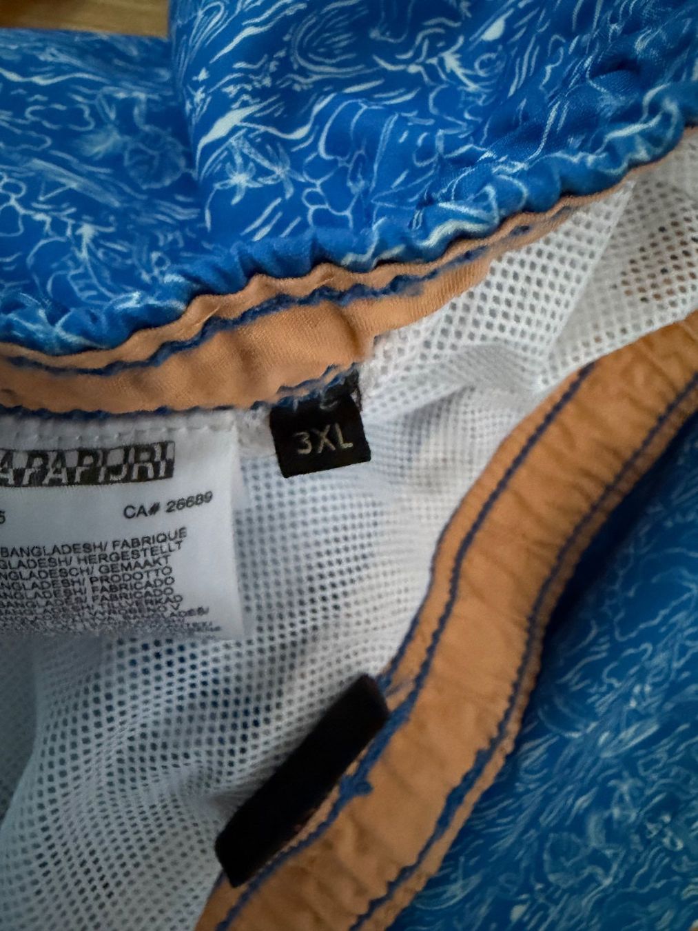 Napapijri Costumi da bagno: Napapijri Badehose, Gr. 3XL, Hellblau mit Muster – Usato da bioggio venduto da lenny023 1