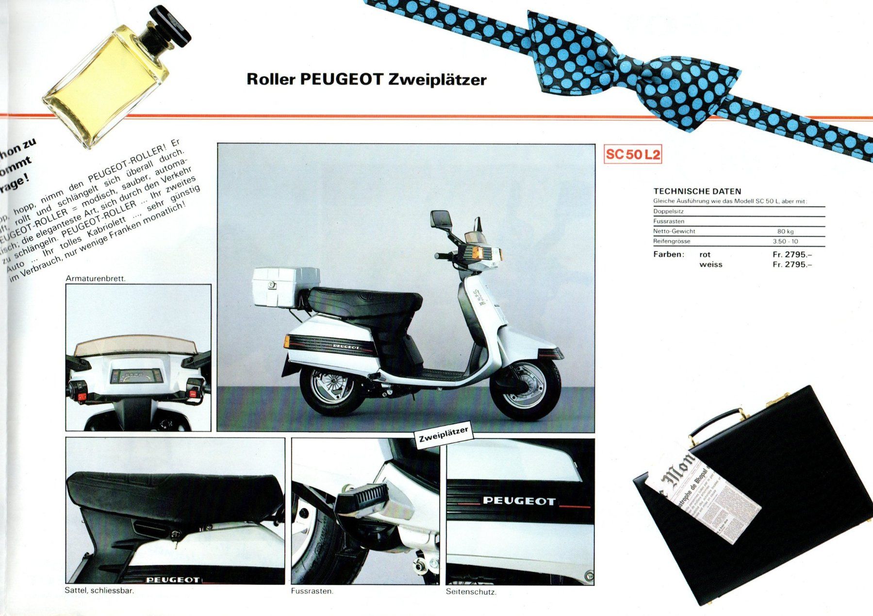 Peugeot Scooters: Peugeot Roller SC 50L, 50L2 - Originalprospekt – Gebraucht aus Malans GR von Chueche427 2