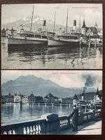 LUZERN Schweizerhofquai, Dampfschiffe, WERBUNG NÄHMASCHINEN