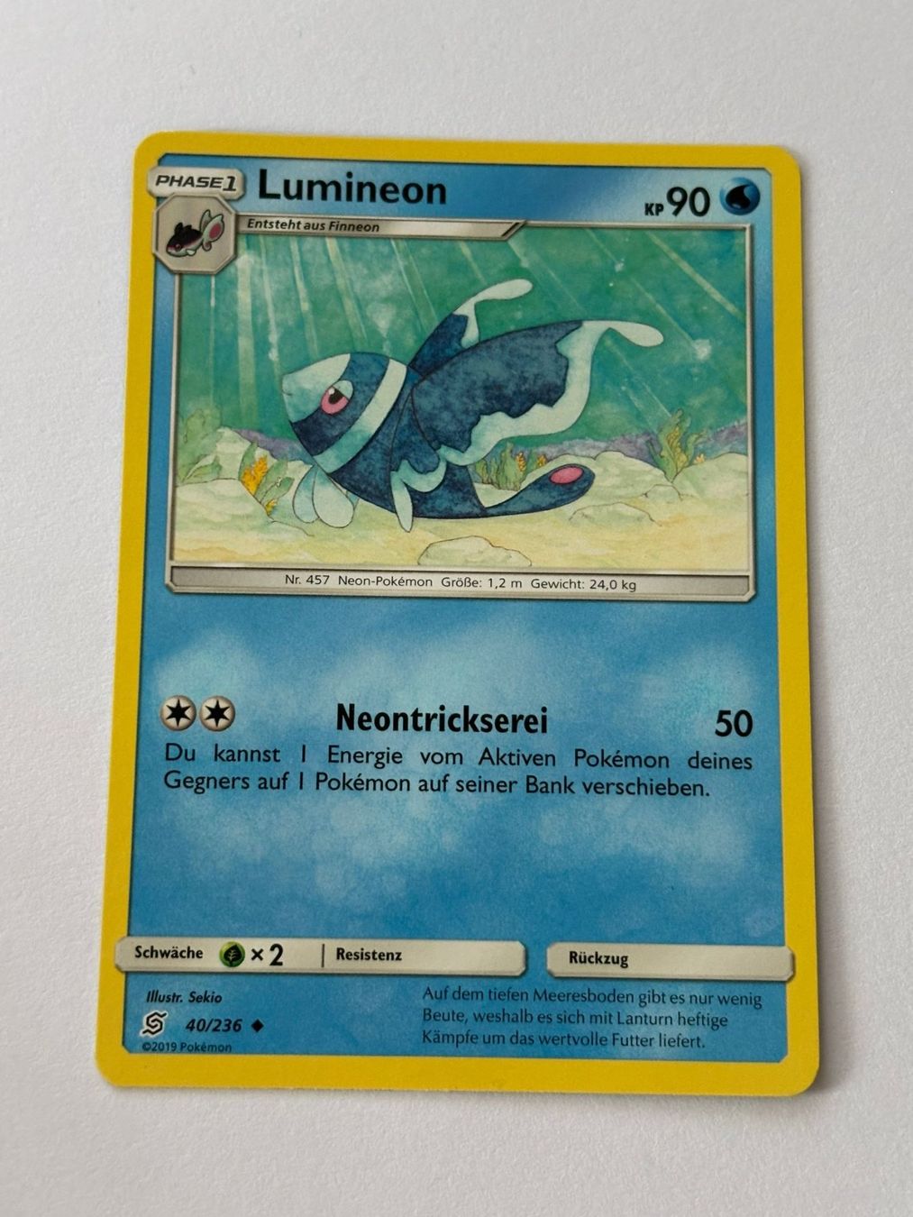 Pokémon Carte collezionabili: Pokemon-Karte Lumineon 40/236 – Usato da Herisau venduto da Seyashop1