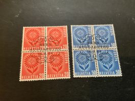 22 SERIEN 4ER BLÖCKE ET ZENTRUMSSTEMPEL ORIGINAL GUMMI EINWA