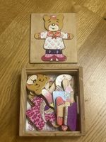 Holzpuzzle Bär mit Kleidern Eichhorn