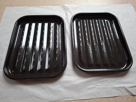 2er Set Grillschalen Metall