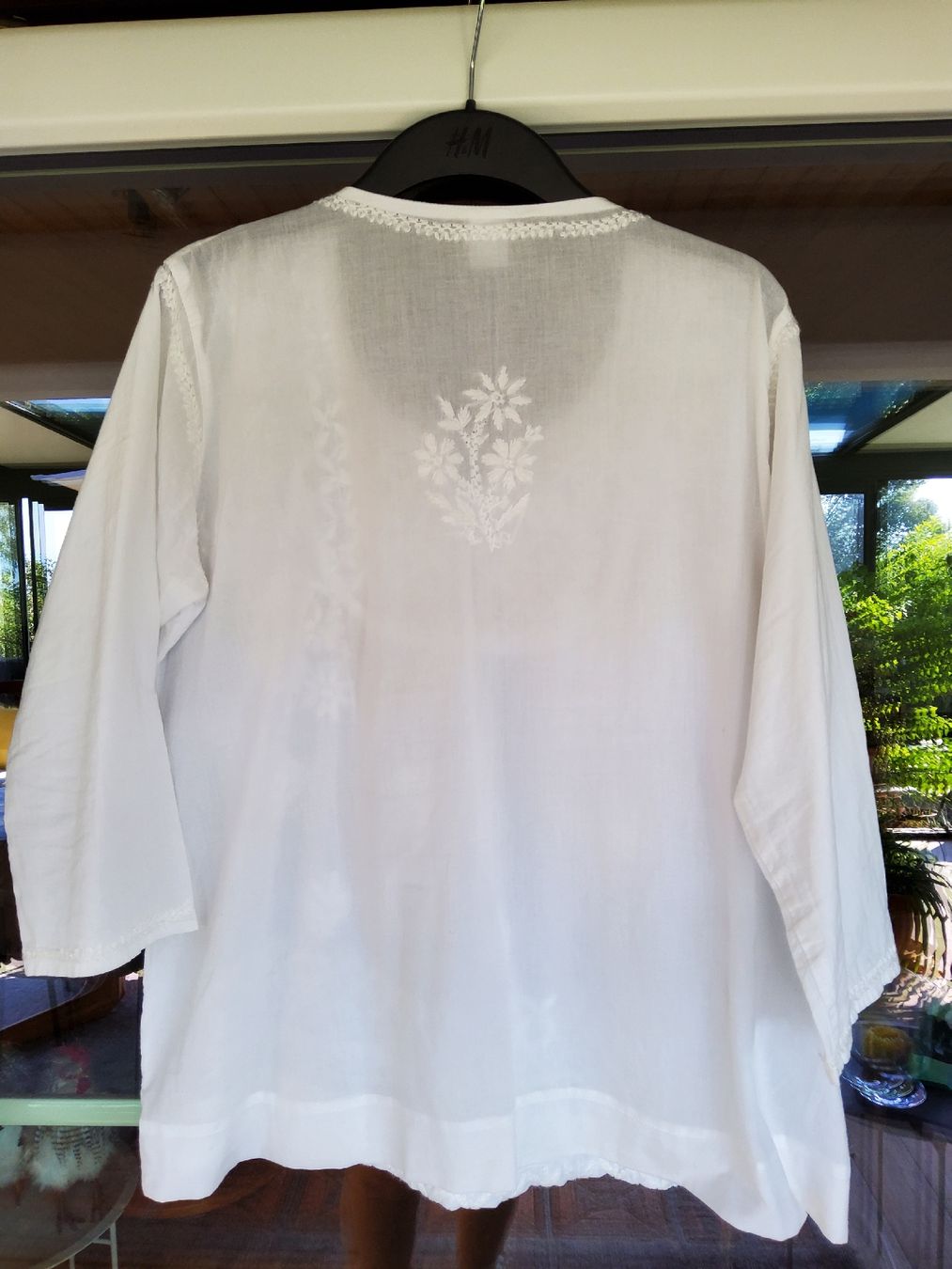 Top: Baumwoll Tee-shirt, Buse, weiss XXL – Usato da Le Vaud venduto da Cherzemacheri 1