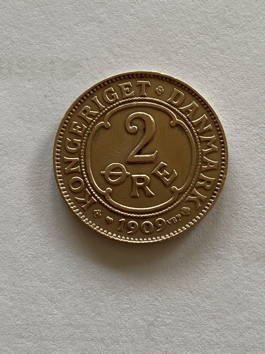 Tutti le monete: Danemark 2 ore 1909 Bronze – Usato da Corsier-sur-Vevey venduto da Ginoarturo