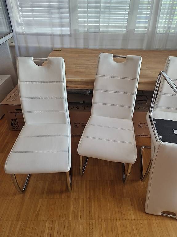 Set di tavolo e panche: Esstisch mit 6 Stühlen  Modernes Esszimmer-Set  – Usato da Wallisellen venduto da GCR01 1
