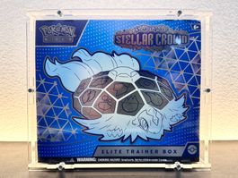 Pokémon Stellar Crown ETB EN OVP + Acrylbox