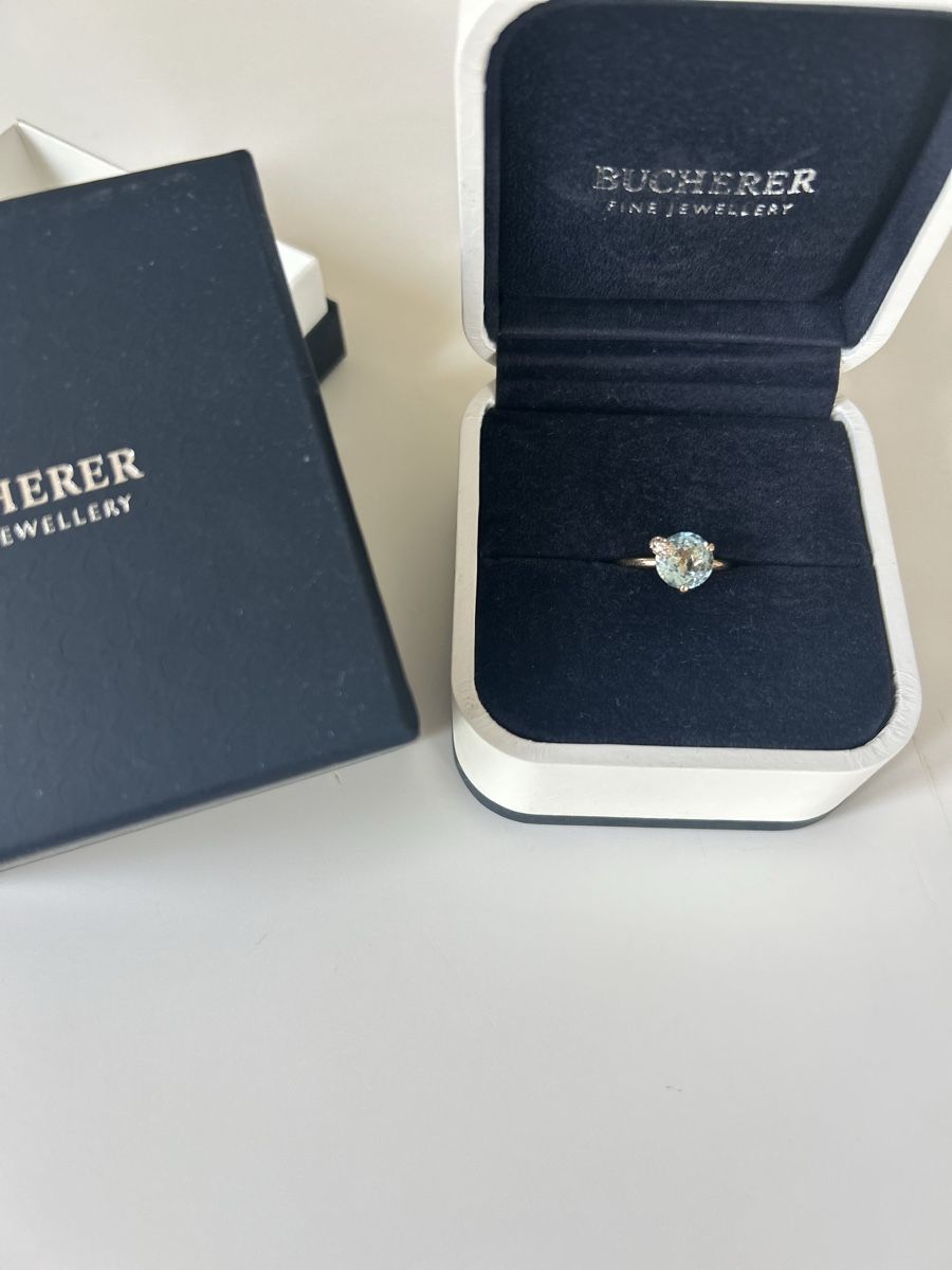 Bucherer Ringe: Bague or rose aigue-marine et diamants  – Neu (gemäss Beschreibung) aus Lausanne von mmangiol