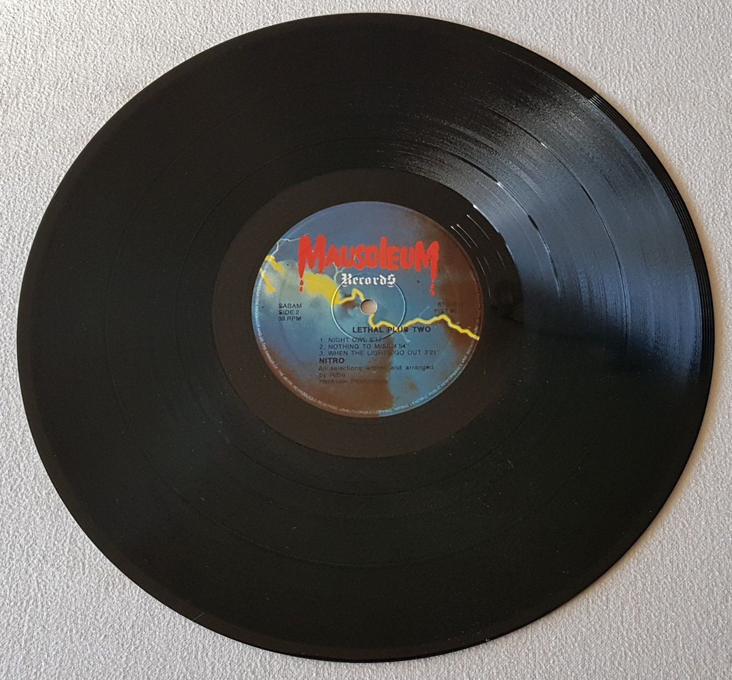 Vinyles: Nitro – Lethal + II - LP - 1984 - First Press - Mausoleum – D'occasion à Uster par Zardodel 3