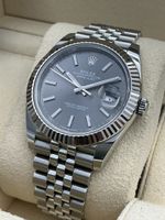 Rolex Datejust 41 Weisgold Lünette Jubilee Band Grau 126334