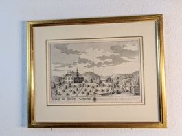 Schloss Uetikon – Kupferstich von D. Herrliberger, um 1750