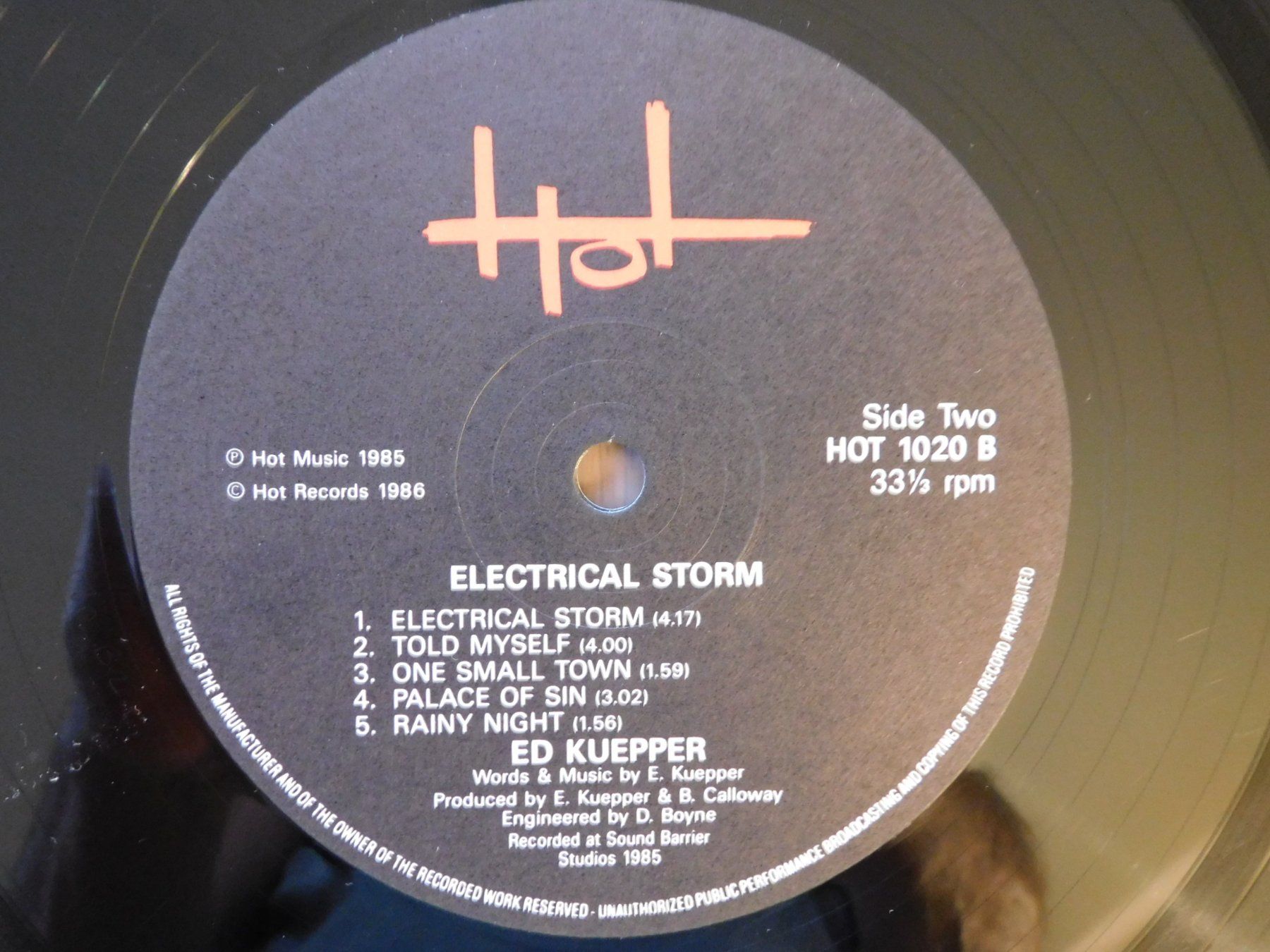 Dischi in vinile: Ed Kuepper - Electrical Storm - 1985 – Usato da Emmenbrücke venduto da Dickens 2