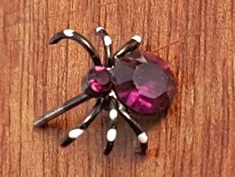Ohrstecker weinrot od. dunkellila facett. Käfer Krebs