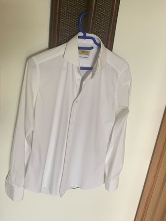 Herren Hemd Nava Fashion Color Grösse S Weiss, Top Zustand
