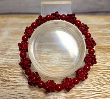 Zinnober Lotusblüte Armband