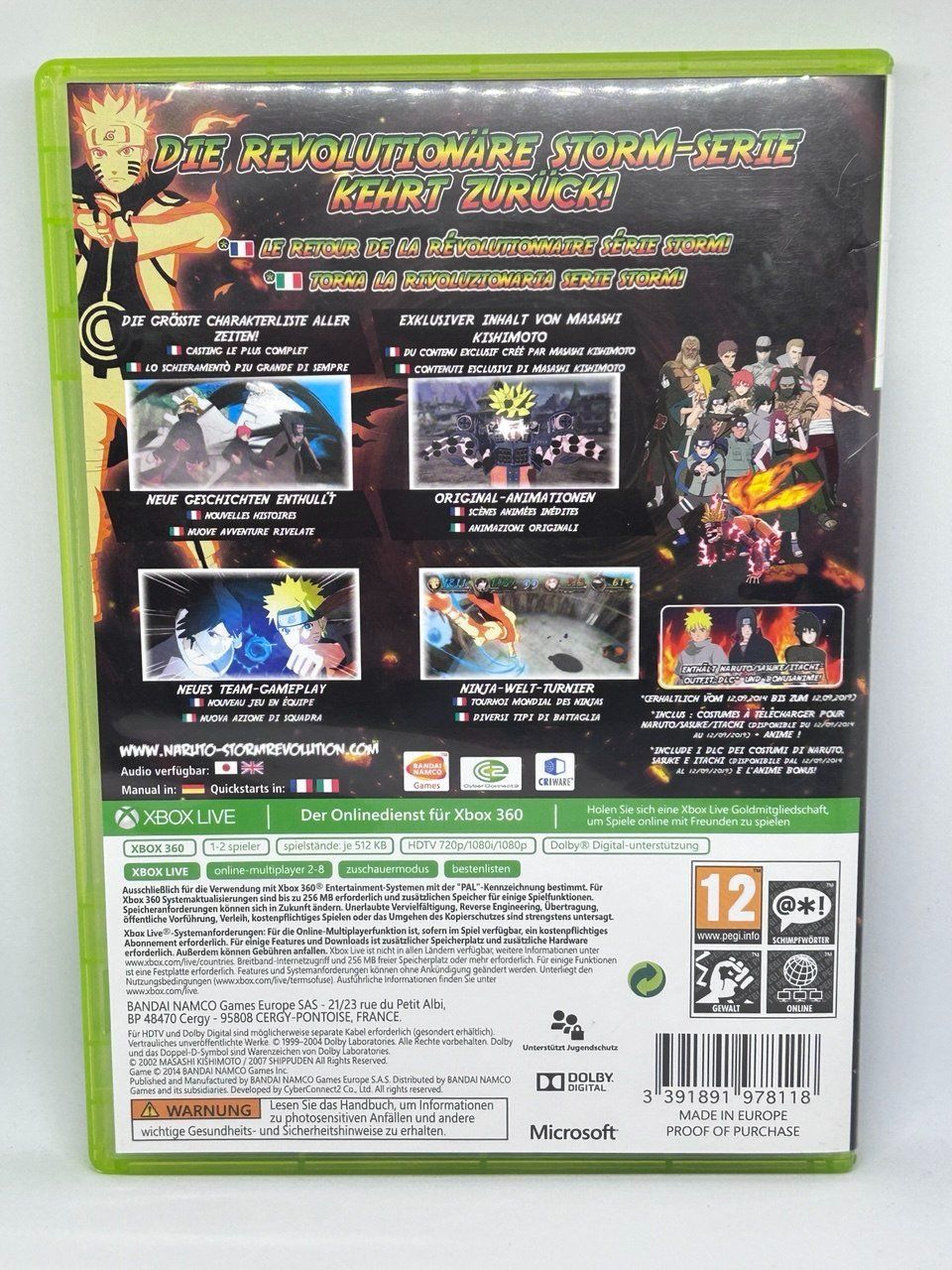 Microsoft Giochi: Naruto Shippuden: Ultimate Ninja Storm Revolution Xbox360 – Usato da Giubiasco venduto da LorisVale 1