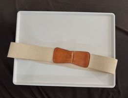 High quality elastic belt with leather closure