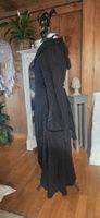 WIKANDAH Mantel/Kleid Hippie Goa Gothic Schwarz mit Kapuze