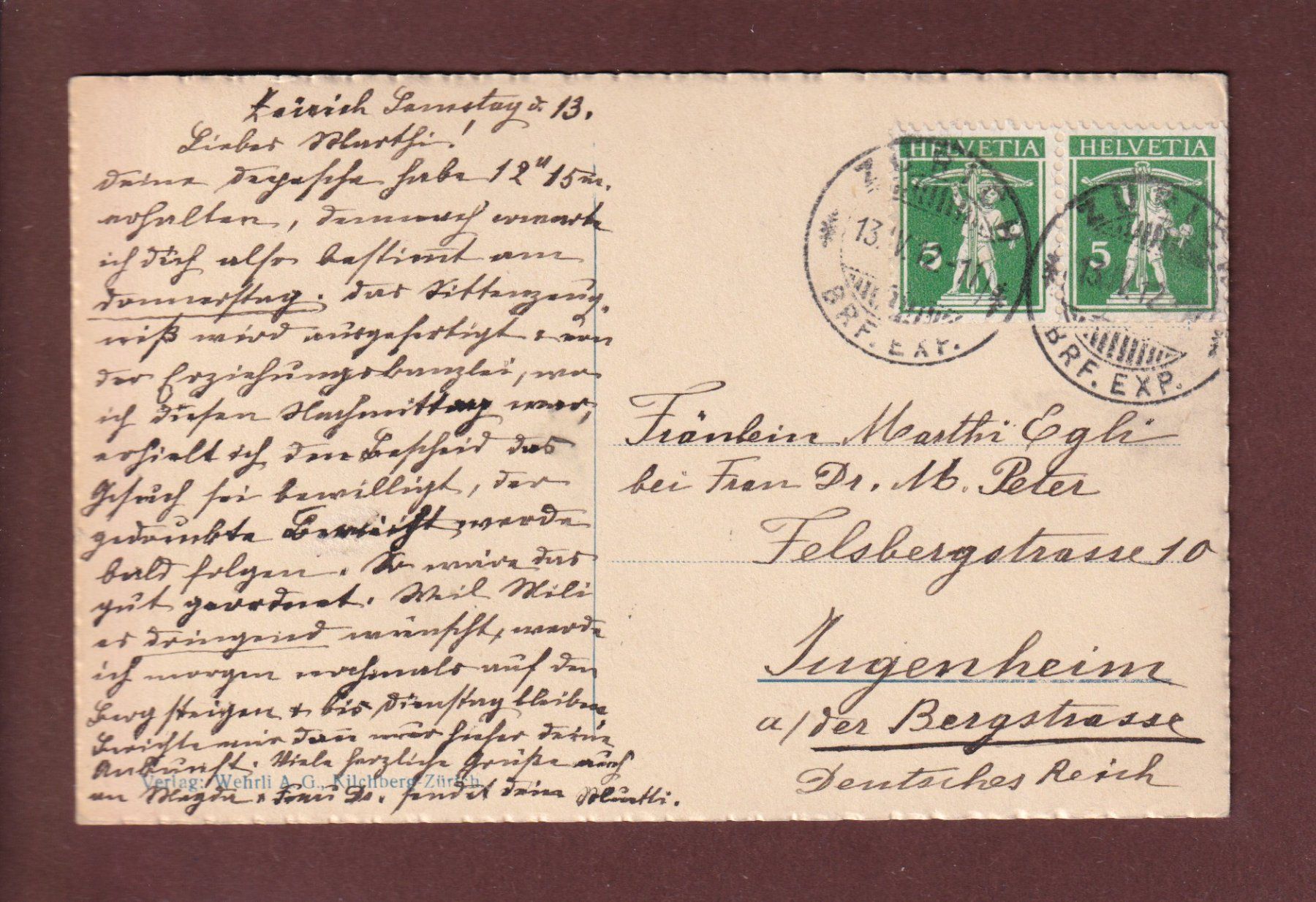 Cartoline postali: ZÜRICHSEE - Segelschiffe - 1912 – Usato da Pully venduto da nicecards 1