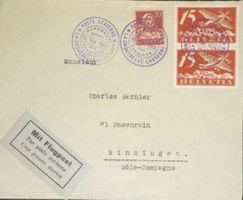 Schweiz 1924 – Früher Luftpostbrief Lausanne-Binningen